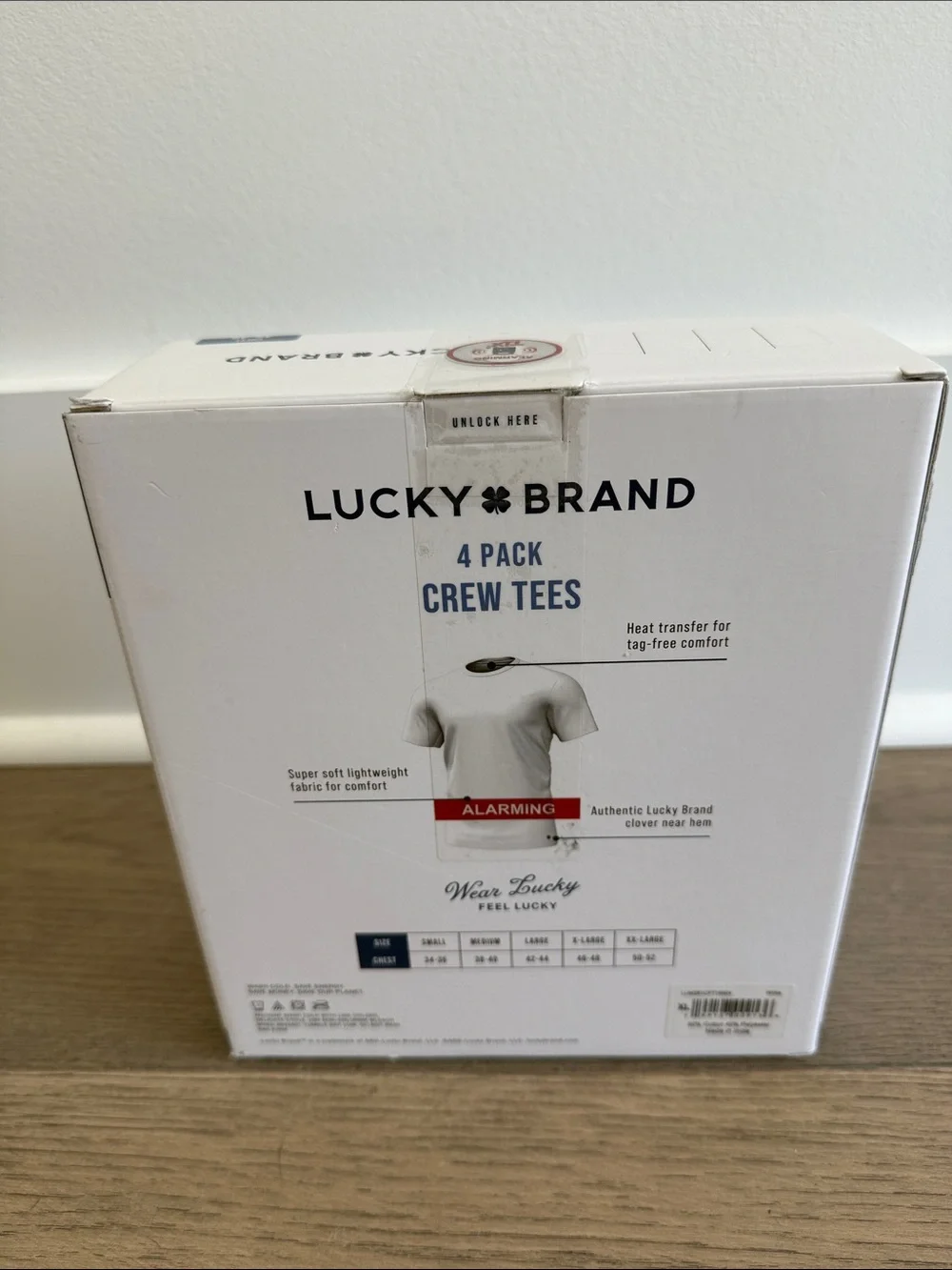 Lucky Brand White 4-Pack Crew Undershirts - X-Large